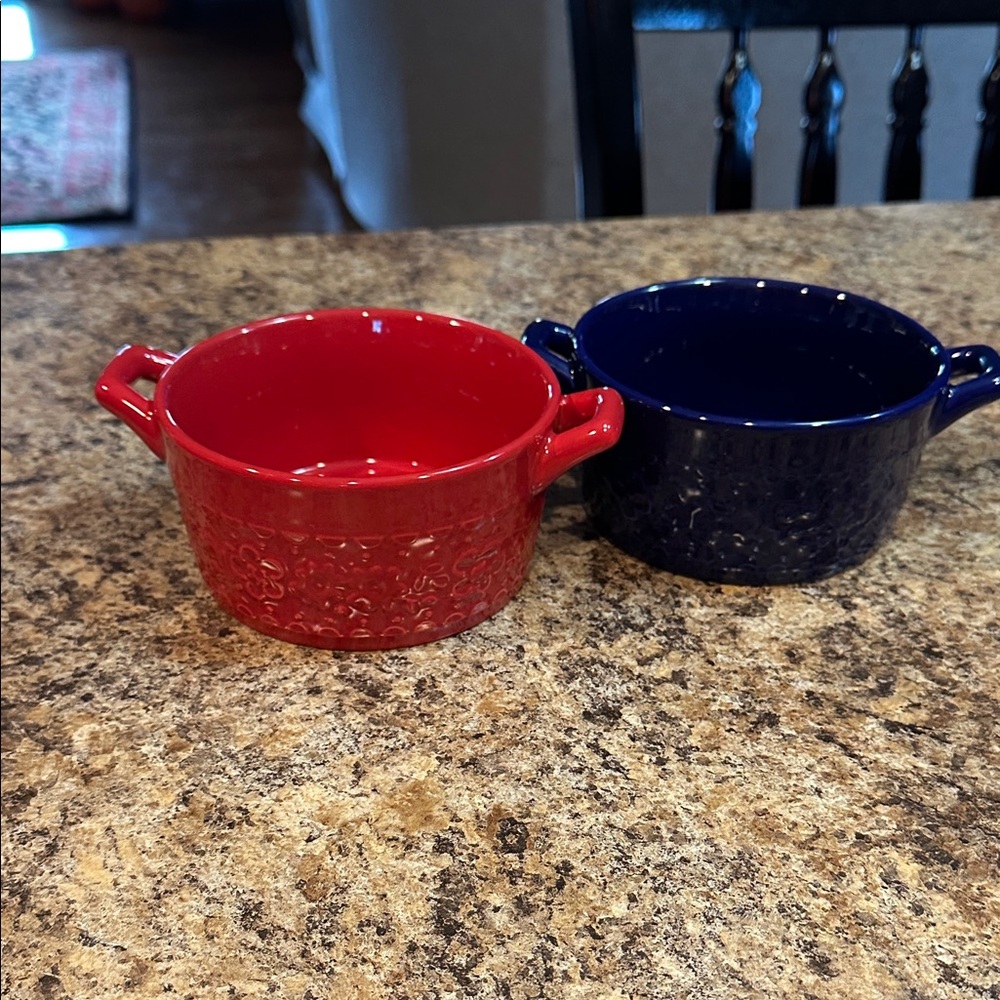 The Pioneer Woman Red and Blue 14.4 oz Mini Casserole Dish